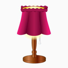 红色台灯