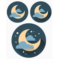 夜空月亮图案