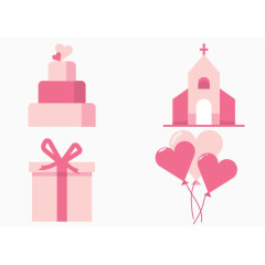 矢量婚礼蛋糕城堡