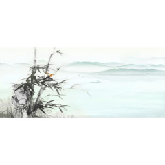 中国风水墨山水企业文化装饰