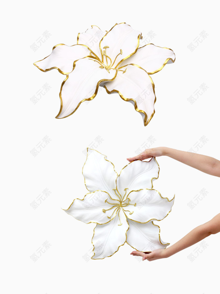 创意家居立体百合花墙饰