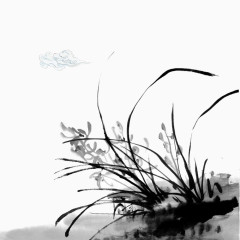 水墨兰花