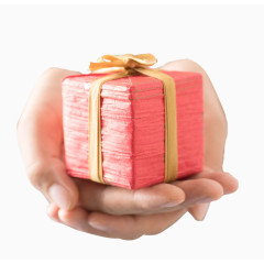 手捧红色礼物盒免费下载
