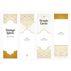 高档卡片花纹矢量图