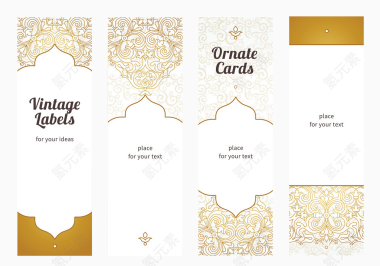 高档卡片花纹矢量图