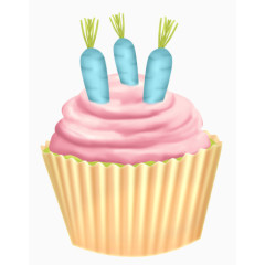 纸杯蛋糕和蜡烛