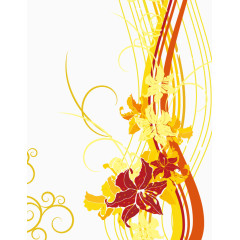 枫叶花矢量图片