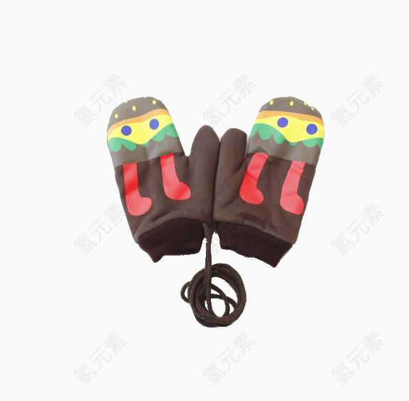 棉绒手套保暖挂脖手套