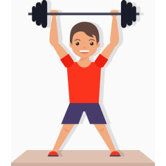 扁平化男子健身运动矢量图下载