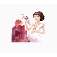 睡美人  矢量孕妇图片素材
