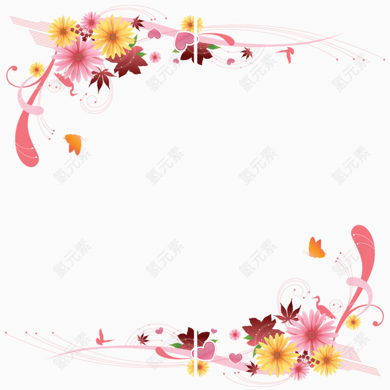 手绘花藤