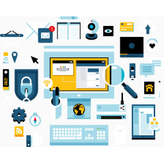 矢量手绘扁平互联网