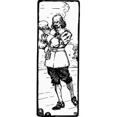 矢量手拿骷髅的人物