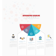 立体演示架构图形矢量