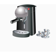 黑色卡通咖啡机