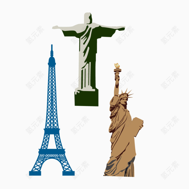 法国旅游景点海报