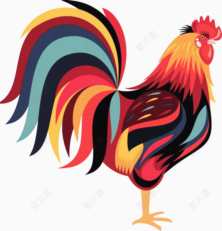 2017鸡年吉祥红公鸡