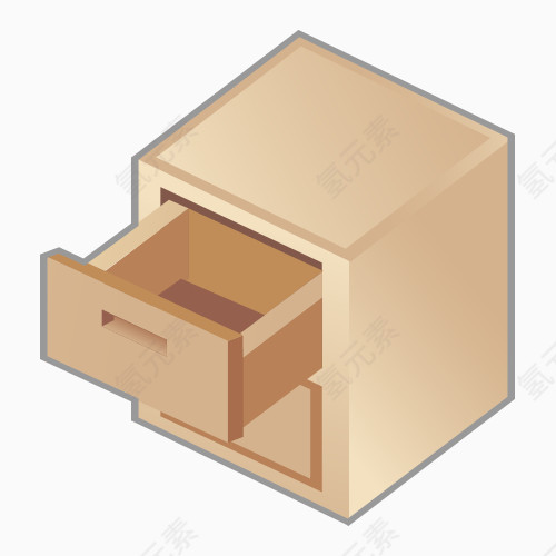 抽屉模型矢量图