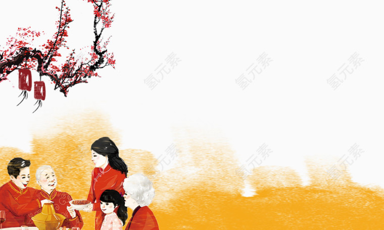 水墨画背景素材