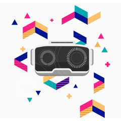 抽象几何背景立体眼镜