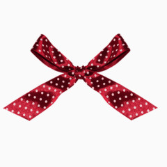 红色带圆点的蝴蝶结