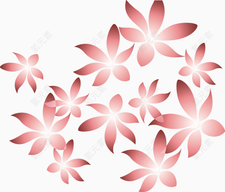 粉色花卉