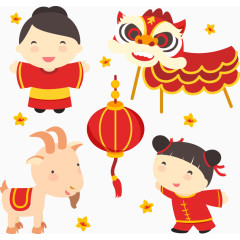 矢量欢庆中国风元素