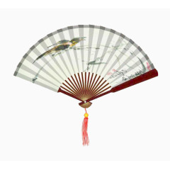 有质感的水墨画纸扇