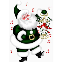 圣诞老人在唱歌