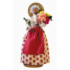 鲜花草帽老奶奶腊人