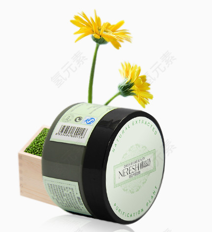 绿豆面膜小黄花