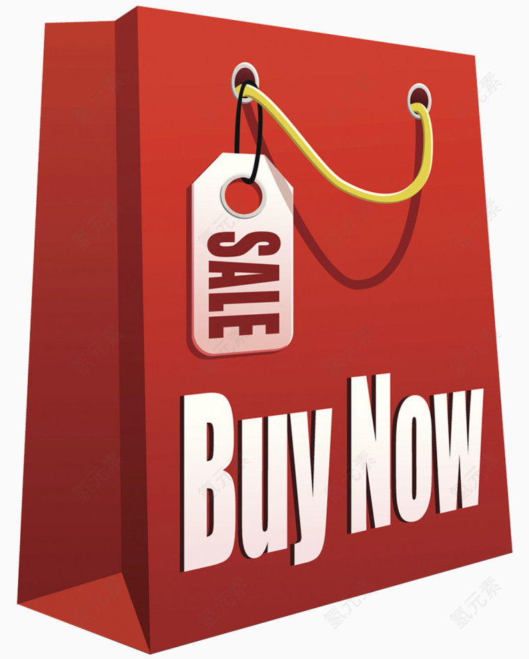红色促销购物袋