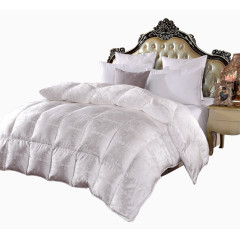 提花白鸭绒被