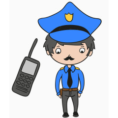 卡通矢量警察