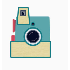 矢量蓝色照相机