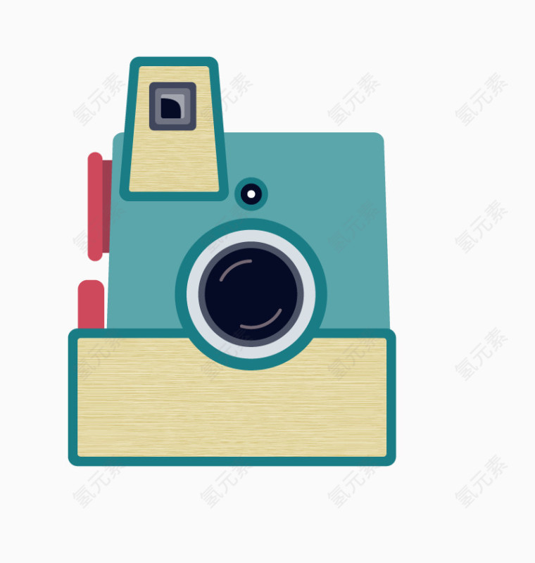 矢量蓝色照相机