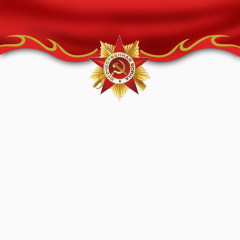 红色现代图案装饰