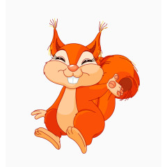 矢量橘黄色松鼠