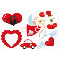 矢量元素情人节