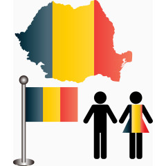 罗马尼亚国徽国旗旅行元素