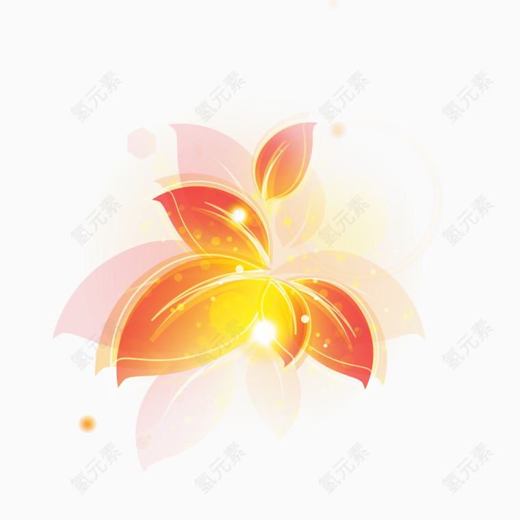 梦幻花瓣叶子