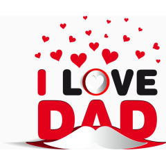 矢量父亲节贺卡素材