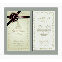 婚庆邀请函矢量