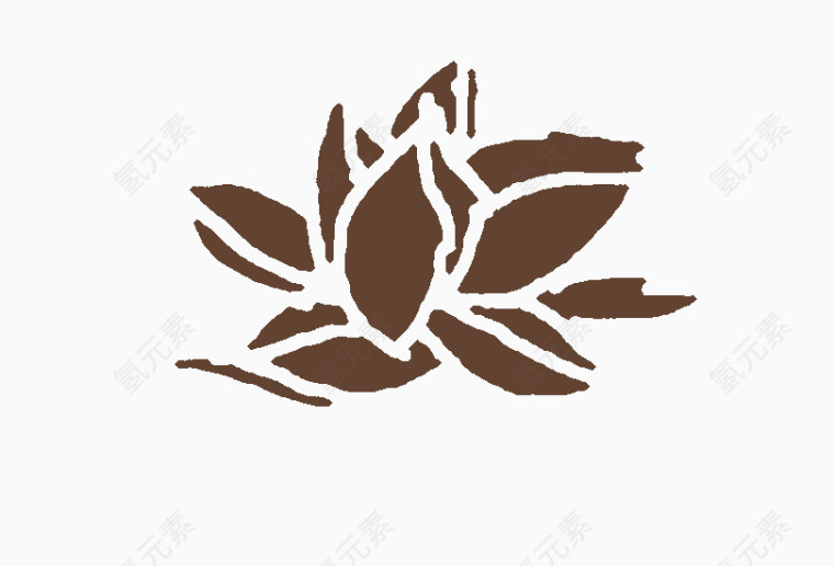 墨色笔迹荷花