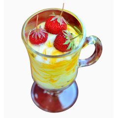 草莓布丁甜品png图片素材