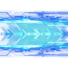 蓝色科技光效箭头