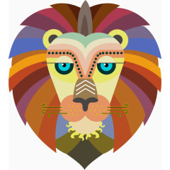 矢量手绘狮子头