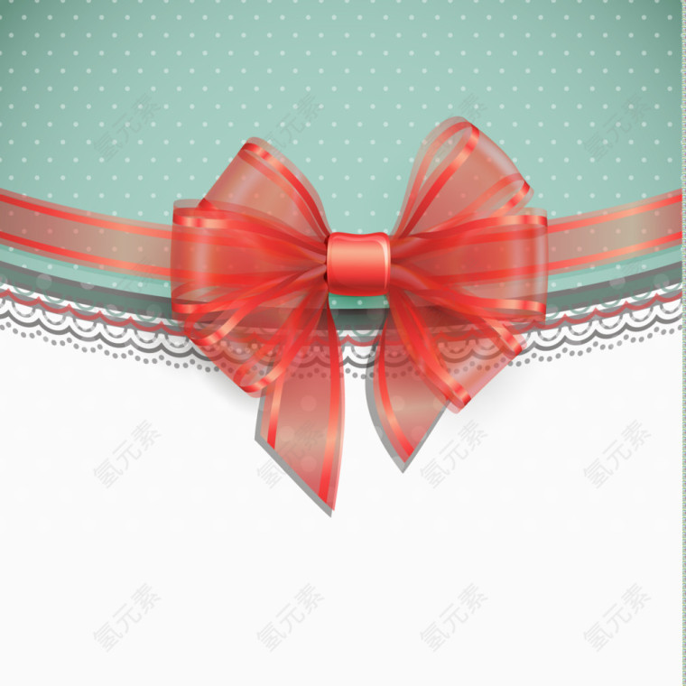 清新蝴蝶结装饰背景矢量素材