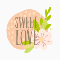 英文艺术字甜蜜的爱