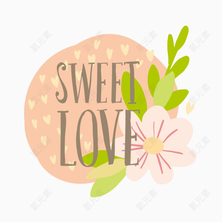 英文艺术字甜蜜的爱